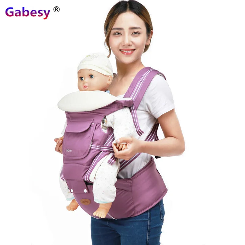 Porte-Bébé 9 en 1 Ergonomique avec Siège de Hanche – 360° Multipositions pour Bébé et Enfant