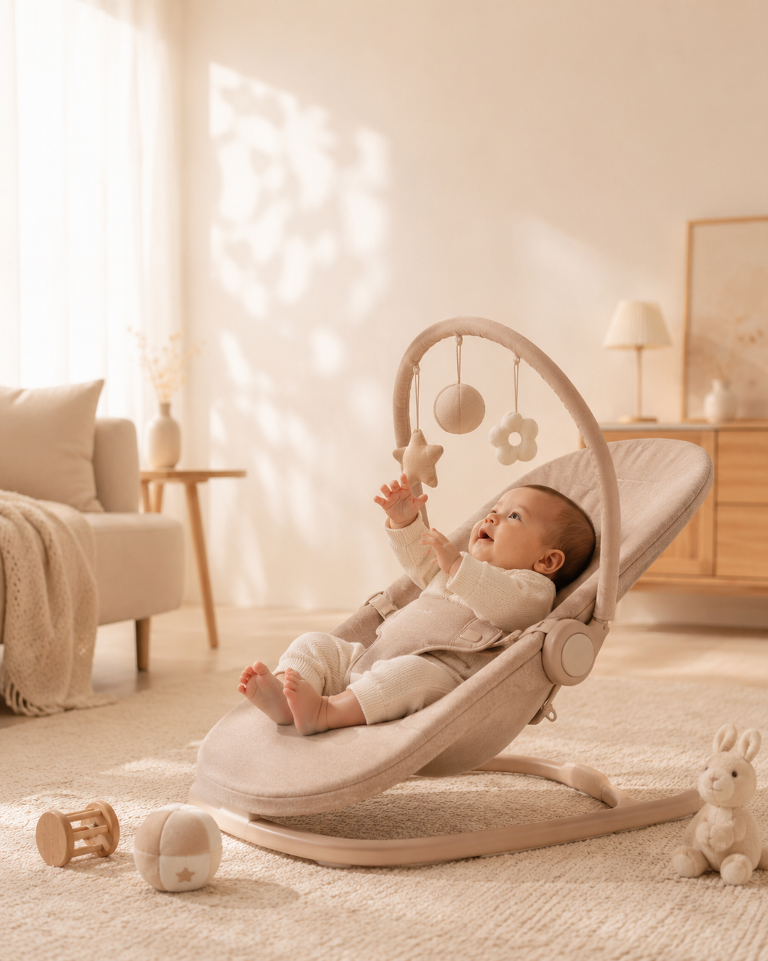 Espace calme et doux pour un moment de détente avec bébé