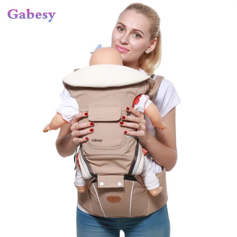 Porte-Bébé 9 en 1 Ergonomique avec Siège de Hanche – 360° Multipositions pour Bébé et Enfant