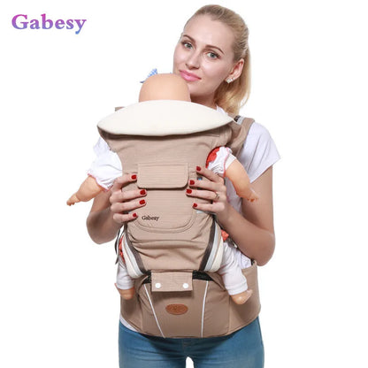 Porte-Bébé 9 en 1 Ergonomique avec Siège de Hanche – 360° Multipositions pour Bébé et Enfant