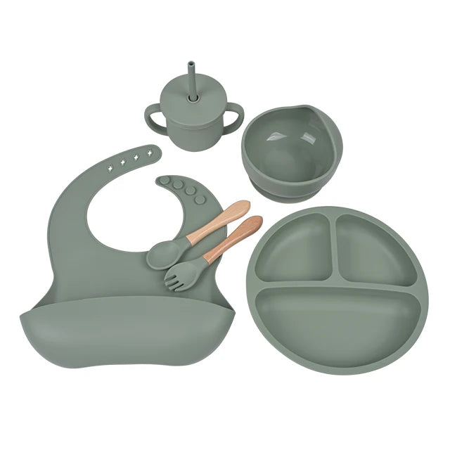 Coffret Premiers Repas MOMKIS, coloris sauge