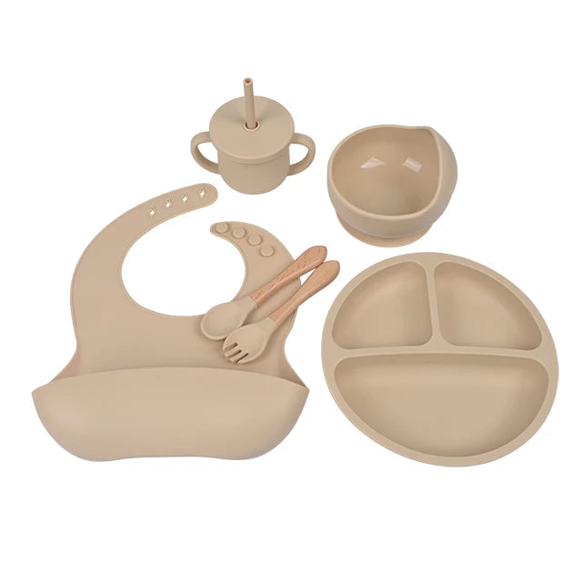Vue complète du Coffret Premiers Repas MOMKIS, coloris cannelle