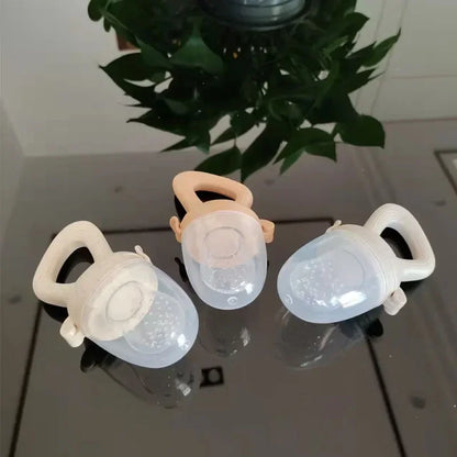 Grignoteur Bébé Silicone 5 en 1 – Filet d’Alimentation, Tétine Fruits et Légumes, Anneau de Dentition