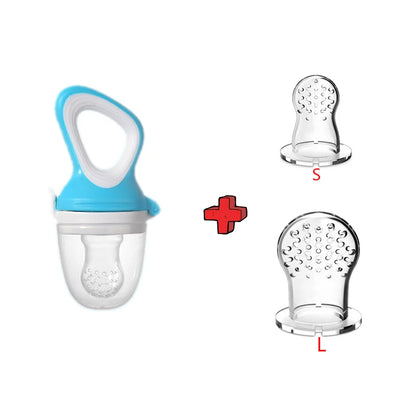 Grignoteur Bébé Silicone 5 en 1 – Filet d’Alimentation, Tétine Fruits et Légumes, Anneau de Dentition