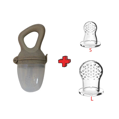 Grignoteur Bébé Silicone 5 en 1 – Filet d’Alimentation, Tétine Fruits et Légumes, Anneau de Dentition